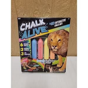 Chalk Alive Jungle Theme 4D Interactive Chalk Art Washable Chalk Stencils
